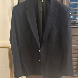 J. Crew Dark Blue Blazer with Gold Buttons